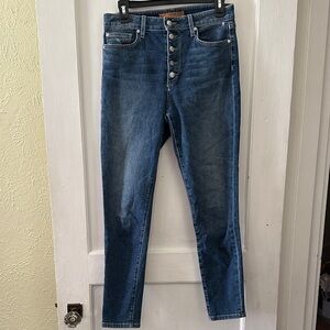 Joe’s The Charlie High Rise Skinny Ankle Denim Jeans Dark Wash